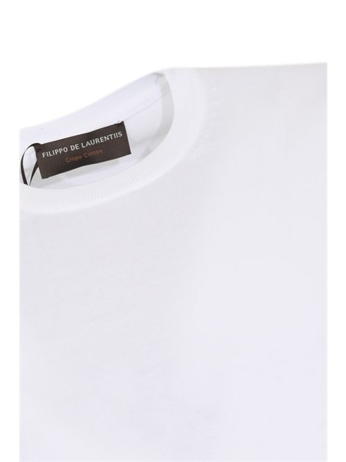Maglia girocollo in filo di cotone Bianco FILIPPO DE LAURENTIIS | GC1MC CR14R001